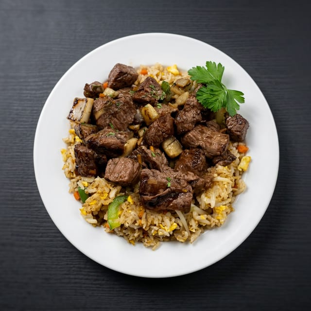 Filet Mignon & Fried Rice (안심스테이크와 볶음밥).